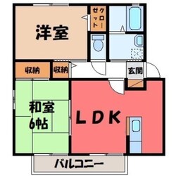 宇都宮駅 徒歩47分 2階の物件間取画像